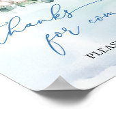 Poster Élégant script mignon éléphant merci d'être venu (Coin)