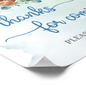 Poster Élégant script mignon ours en peluche merci d'être (Coin)