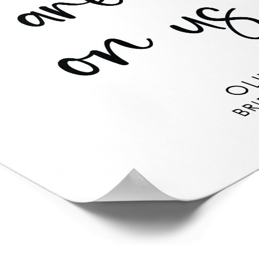 Poster Élégant script moderne | Panneau de la barre de pa (Coin)