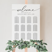 Poster Élégant Script noir et blanc Mariage de siège grap