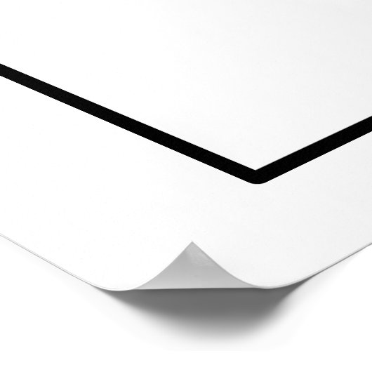 Poster élégant script noir et blanc menu barre mariage (Coin)