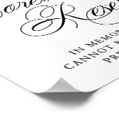 Poster Élégant script noir réservé pour toujours | Mémori (Coin)