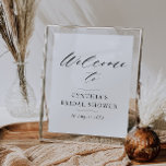 Poster élégant script noir signe de bienvenue<br><div class="desc">simple script noir moderne sur un panneau blanc. Le texte et les couleurs de cette affiche peuvent être modifiés.</div>