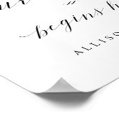 Poster Élégant Script Notre histoire commence ici Signal  (Coin)