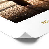 Poster élégant script or photo mariage accueil (Coin)