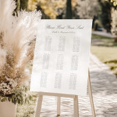 Poster Elegant Script Personalized Wedding Seating Chart