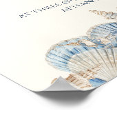 Poster Elegant Seashell Border Wedding welcome (Coin)