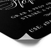 Poster Élégant Selfie Station Script blanc | Médias socia (Coin)