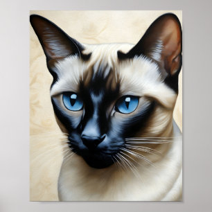 Poster Elegant Siamese Cat