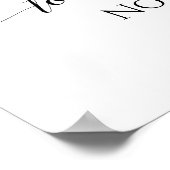 Poster Elégant signe d'accueil de mariage calligraphie mo (Coin)