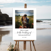 Poster Elégant signe d'accueil de mariage calligraphie mo