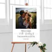 Poster Elégant signe d'accueil de mariage calligraphie mo