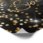 Poster Elégant signe d'anniversaire sweet sixteen (Coin)