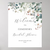 Poster Elégant signe de bienvenue de la douche nuptiale v (Devant)