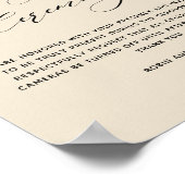 Poster Élégant signe Mariage de cérémonie de débranchemen (Coin)