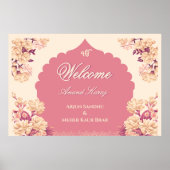 Poster Elegant Sikh Wedding Welcome Sign | Anand Karaj (Devant)