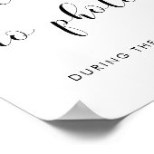 Poster Élégant S'il vous plaît pas de photos mariage sign (Coin)