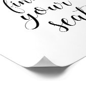 Poster Élégant S'Il Vous Plaît Trouver Votre Siège Mariag (Coin)