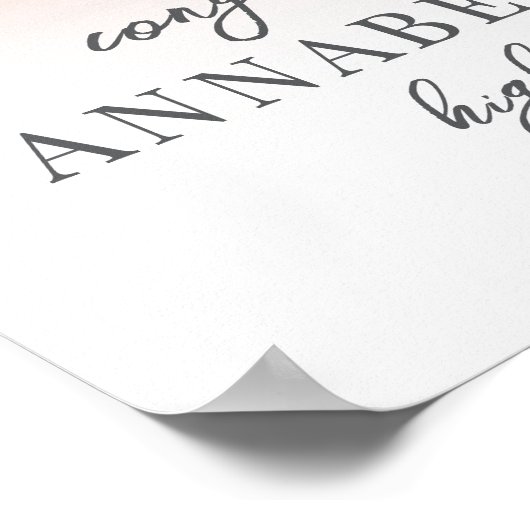 Poster Élégant Simple Design Photo Party Signe (Coin)