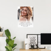 Poster Élégant Simple Design Photo Party Signe (Bureau à domicile)