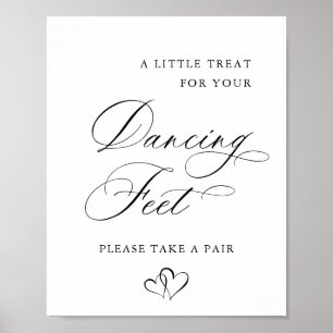 Poster Élégant Simple Minimaliste Dancing Feed Mariage Si