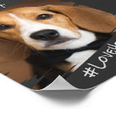 Poster Élégant Simple Moderne Chic Mémorial de Chien Noir (Coin)