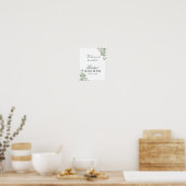 Poster Elégant succulent Eucalyptus Feuille nuptiale douc (Cuisine)