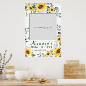 Poster Elégant Sunflowers Boho Fête des mariées photo Pro (Cuisine)