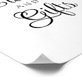 Poster Élégant symbole minimaliste "Cartes et Cadeaux" (Coin)