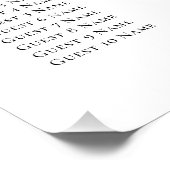 Poster Élégant Tableau De Mariage Avec 6 Tables (Coin)