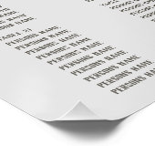 Poster Élégant tableau de sièges à fleurs d'art de ligne (Coin)