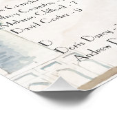 Poster Elégant Taj Mahal Typologie Mariage aquarelle (Coin)