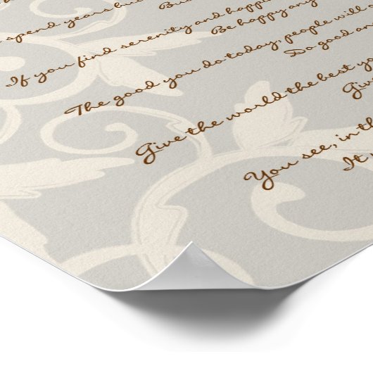 Poster Élégant Tan Le Faire De Toute Façon (Coin)