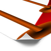 Poster Elégant tapis rouge noir doux 16 Anniversaire Bien (Coin)