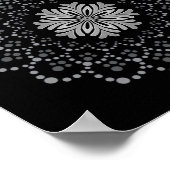 Poster Élégant téléchargeable Floral Mandala Modèle (Coin)