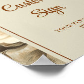 Poster Elegant Terracotta Ivory Sage Floral Custom 8x10 (Coin)
