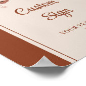 Poster Élégant Terracotta Pampas Sage Boho Arch Personnal (Coin)