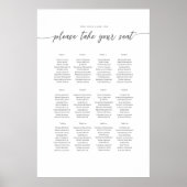 Poster Élégant texte modèle Plan de siège, (Devant)