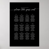 Poster Élégant texte modèle Plan de siège, (Devant)