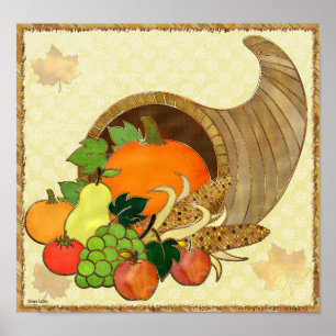 Poster Elégant Thanksgiving Mélange de média DÉCOR