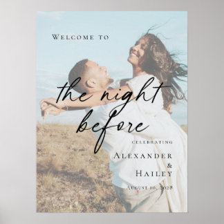 Poster Elegant The Night Before Rehearsal photo welcome