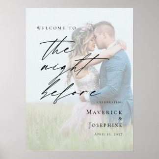 Poster Elegant The Night Before Rehearsal photo welcome