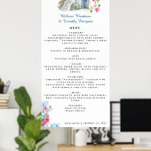 Poster Élégant thème grec | Menu de mariage illustré (Bureau à domicile)