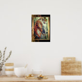 Poster Elégant tigre oriental et bambou élégant (Cuisine)