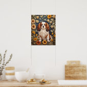 Poster Élégant tournesol Cavalier King Charles Spaniel (Cuisine)