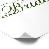 Poster Elégant Tournesol Eucalyptus Fête des mariées Post (Coin)