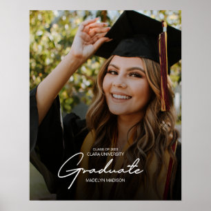 Poster Elegant Trendy 2023 Graduation Photo Keepsake
