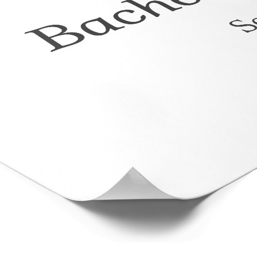 Poster Élégant Tying Knot Pink Bow Bachelorette Party (Coin)