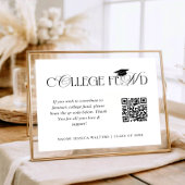 Poster Elegant Typography Collage Fund QR CODE Graduation