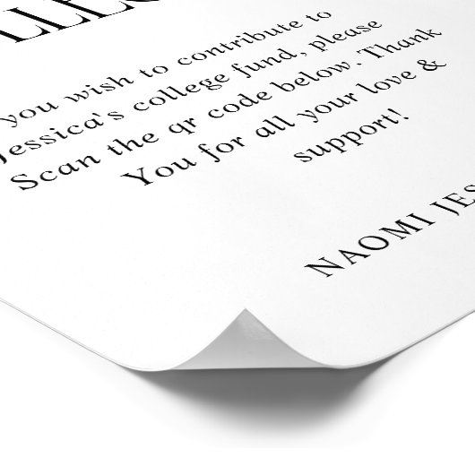 Poster Elegant Typography Collage Fund QR CODE Graduation (Coin)